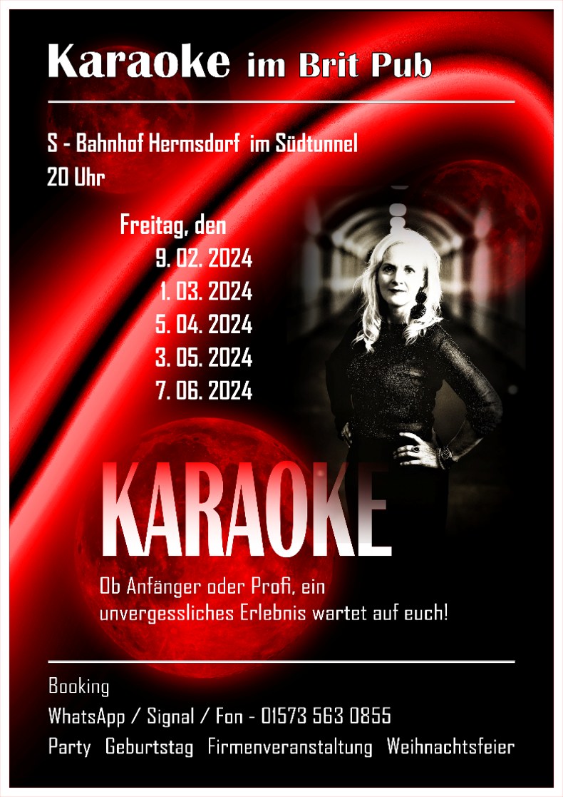 Karaoke im Brit-Pub